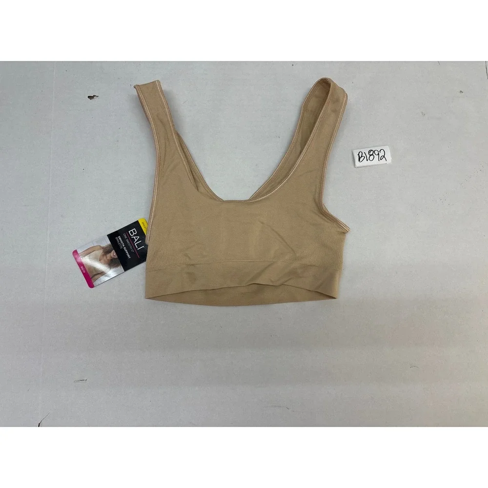 Bali One Smooth U Support Bralette Tan Beige DFBRAL‎ Womens Size Medium NWT